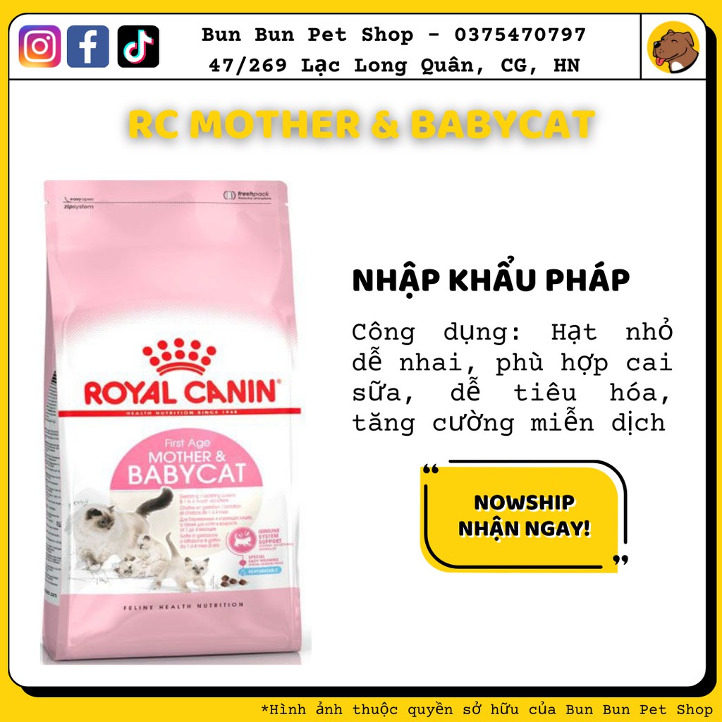 (400gr ) Hạt Royal Canin Mother and babycat cho mèo