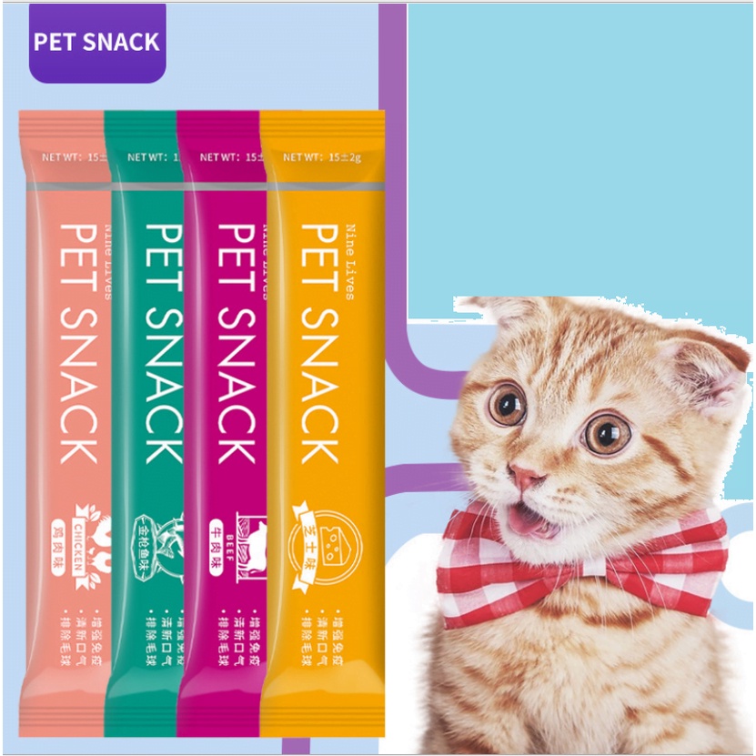 súp nhuyễn PET SNACK 1 bịch 5 thanh cho mèo yêu