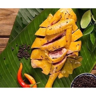 gà ủ muối nữa con siêu ngon