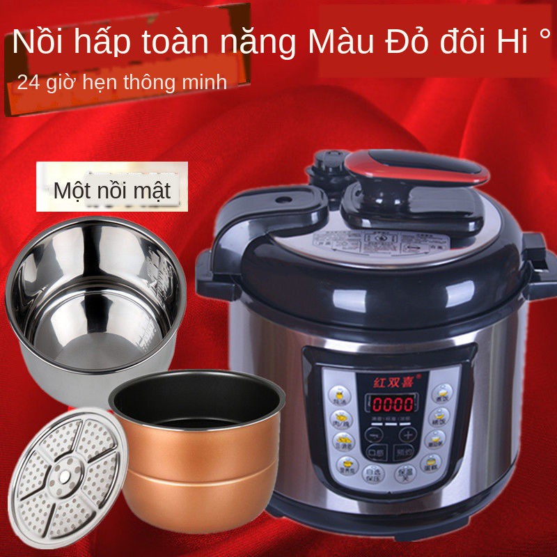 ✴❡✥Nồi áp suất điện thông minh Gia dụng cao bình đôi đa năng Mini nhỏ