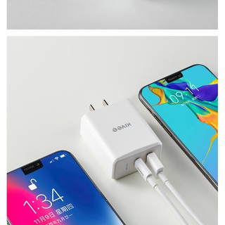 [ Chính Hãng Kivee ] Củ sạc nhanh 18W QC 3.0+PD 3.0 dành cho Android và iphone AT13P