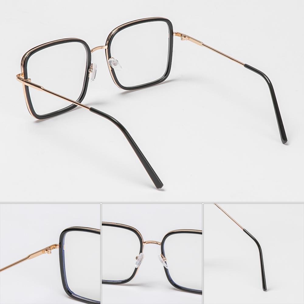 Kính Mát Gọng Kim Loại Chống Tia UV Chống Ánh Sáng Xanh Thời Trang Cho Nữ