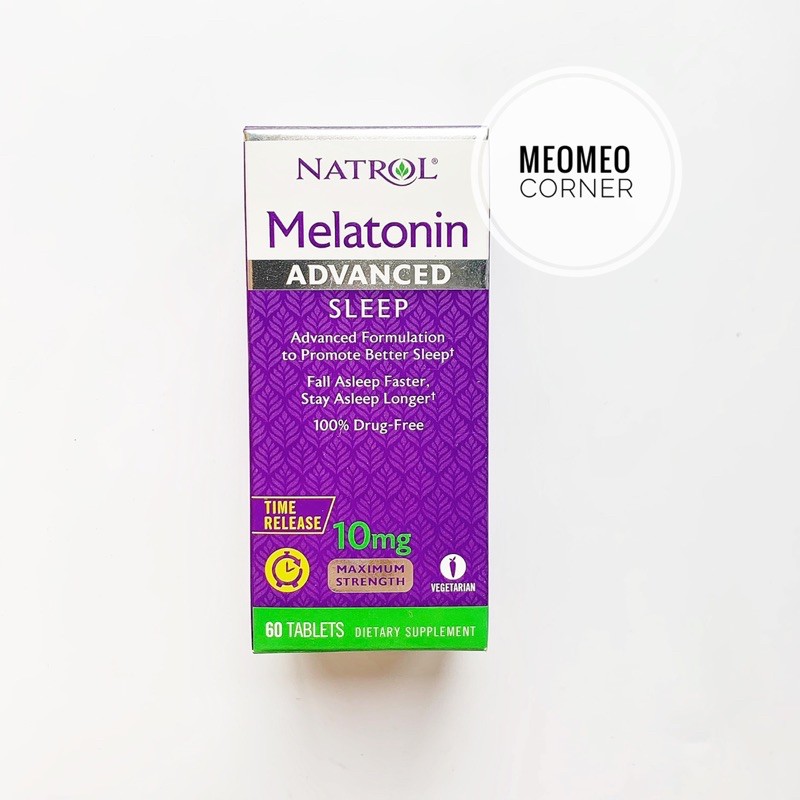 Viên Natrol Melatonin Advance Sleep hỗ trợ giấc ngủ Natrol Melatonin 10mg Mỹ