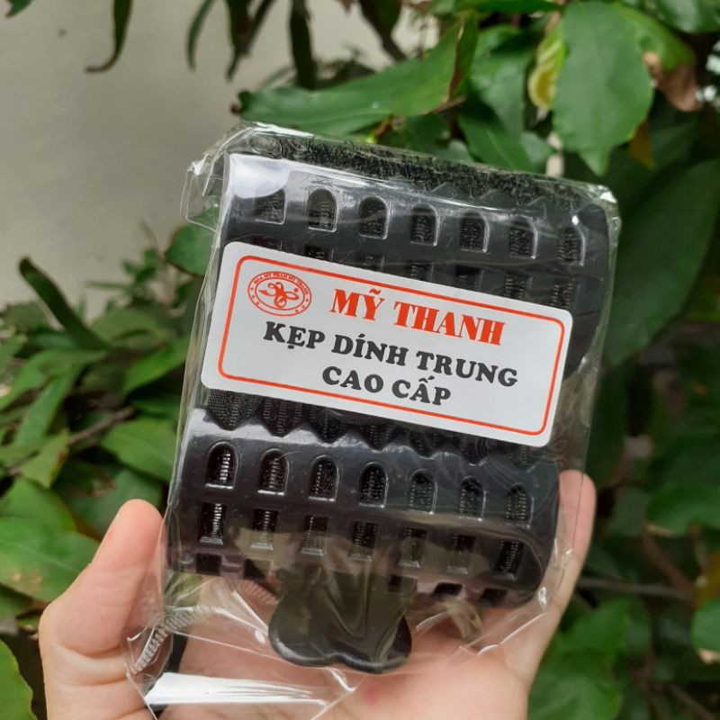 Một cặp Lô dính có kẹp cuốn tóc cao cấp màu đen