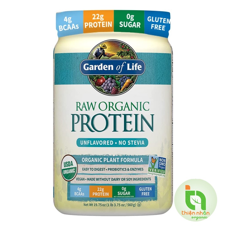 Bột ngũ cốc mầm hữu cơ Garden of life Raw Organic Protein