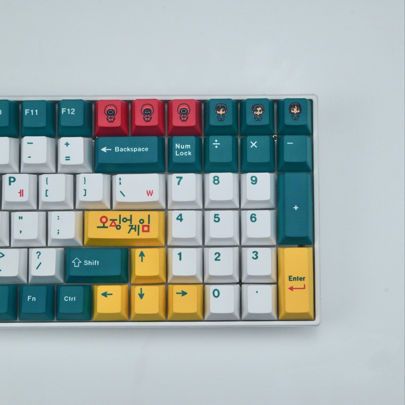 Trò chơi hàn quốc Keycap Cherry Profile màu vàng PBT Dye phụ bàn phím cơ keycap 129 phím
