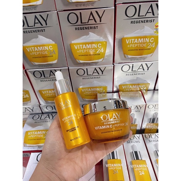 Kem dưỡng da trắng sáng,nâng cơ Olay Britening Vitamin C + Peptide