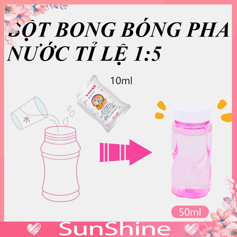 DUNG DỊCH PHA BONG BÓNG THỔI,NƯỚC XÀ PHÒNG CÔ ĐẶC CHO MÁY THỔI BONG BÓNG SunshineTOY