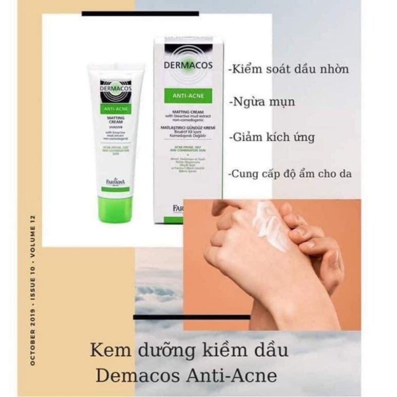 Kem Dưỡng Giảm Bóng Nhờn  - Farmona Dermacos Anti Acne Matting Cream