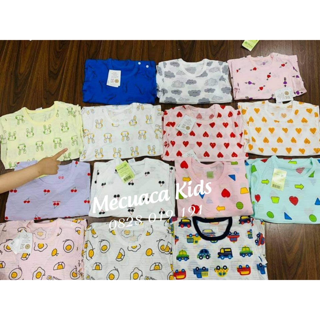 [90-140] Áo cotton giấy/cotton xước tay lỡ/lửng cho bé/bé gái/bé trai xuất Hàn dư xịn