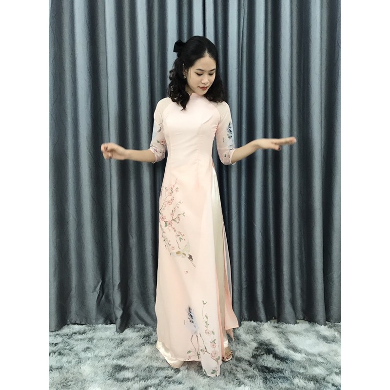 ÁO DÀI TẾT 2021 4 CHẤT VOAN CAO CẤP - ÁO DÀI HỒNG HẠNH