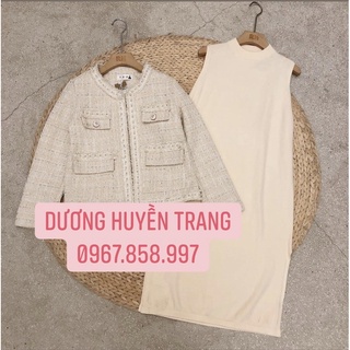 Áo dạ tweed ngọc hàng có sẵn