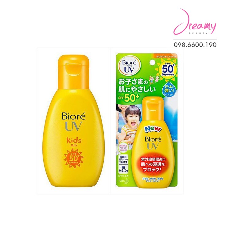 Kem chống nắng trẻ em Biore UV Kids Milk 90ml