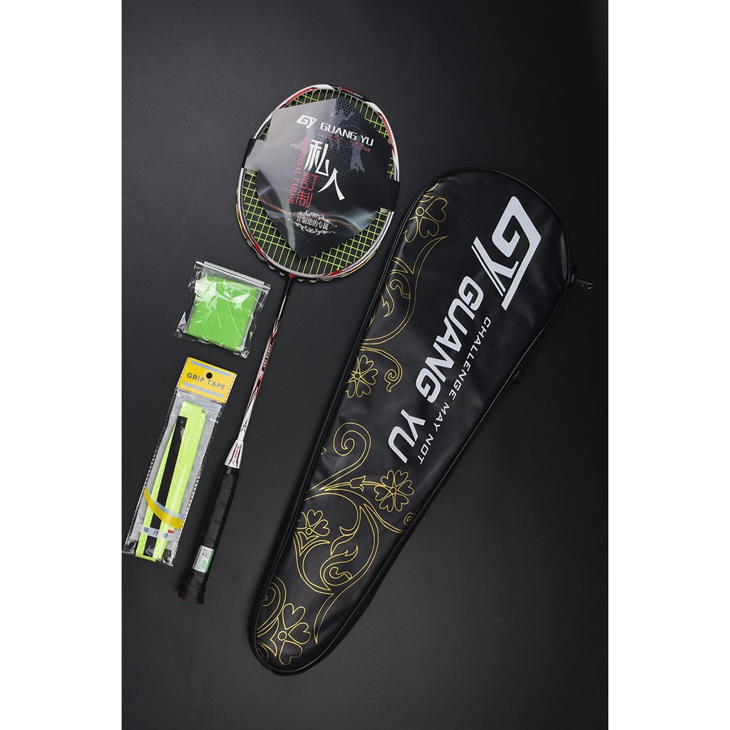 Vợt Cầu Lông Guangyu 4U/6U Siêu Nhẹ ,Siêu Bền Khung Carbon Cao Cấp , Dây Căng sẵn 10kg