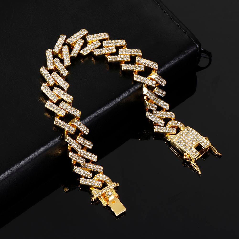 Vòng cổ đeo cổ 12mm đính kim cương lấp lánh thời trang sang trọng cho nam và nữ