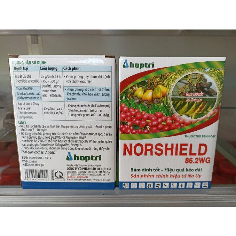 NORSHIELD 86.2 WG - Hợp Trí - Thuôc trừ bệnh gốc đồng đỏ: Sương mai,Thán thư,Ghẻ Loét,Nấm bệnh, Vàng lá, Cháy lá, Đạo ôn