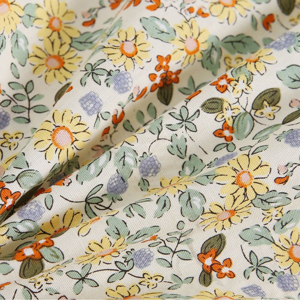 Áo liền quần ngắn Sanlutoz bằng cotton phong cách mùa hè xinh xắn cho bé gái