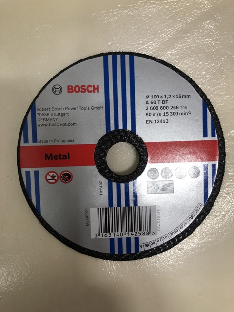 2608600266 Hộp 25 viên Đá cắt 100mm cao cấp chính hãng Bosch