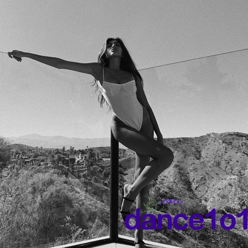 Áo liền quần hai dây màu trắng trơn cắt xẻ thấp quyến rũ thời trang dành cho nữ