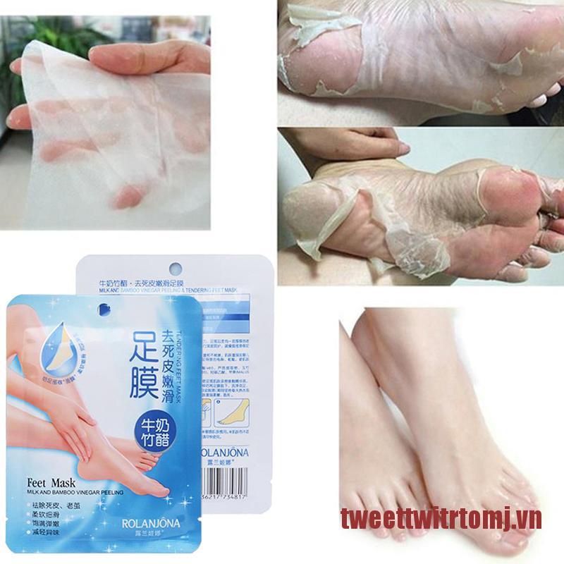 TOMJ 1 Pair Exfoliating Foot Masks Peeling Mask Remove Feet Dead Skin Calluses