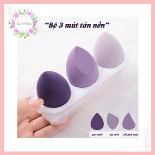 Mút Tán Kem Nền Geocomo Set 3 Trứng Siêu Mềm Mịn