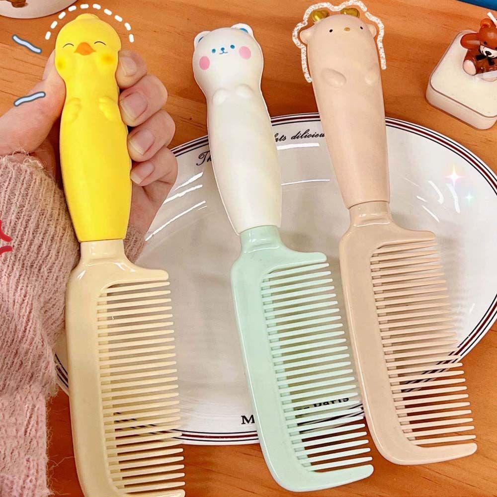 Lược Chải Tóc Tay Cầm Hình Gà / Gấu Hoạt Hình Đáng Yêu Cho Bé MXMUSTY