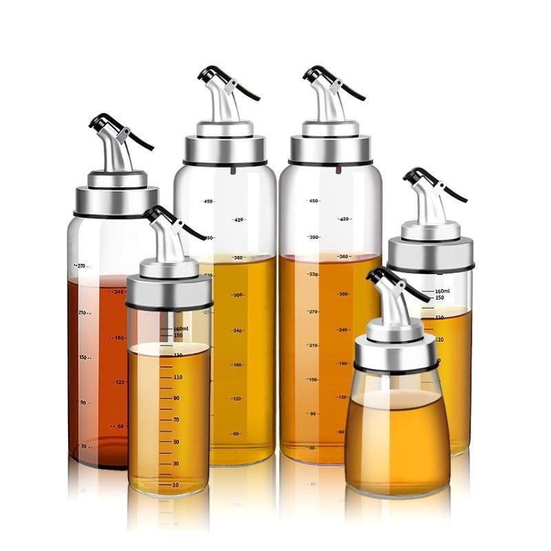 Chai Đựng Dầu Ăn Thủy Tinh Chia Vạch Dung tích từ 160ML đến 500ML Có Vòi Chiết Rót Bấm Tay Trong Nhà Bếp | BigBuy360 - bigbuy360.vn