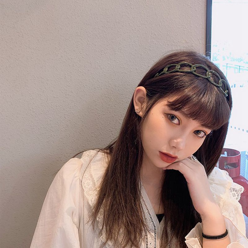 Băng Đô Cài Tóc Bản Rộng Màu Sắc Đơn Giản