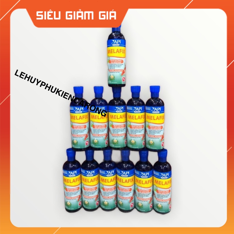 MELAFIX POND Chai 473 + Tặng Ly Thần Dược Trị Nấm Cá Và Diệt Khuẩn Hàng Chính Hãng API MỸ
