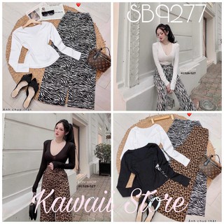 Set bộ áo thun tay dài quần lụa beo