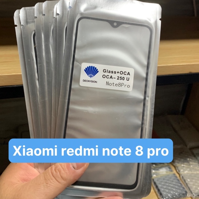 Kính ép màn hình liền keo xiaomi redmi note 8 pro