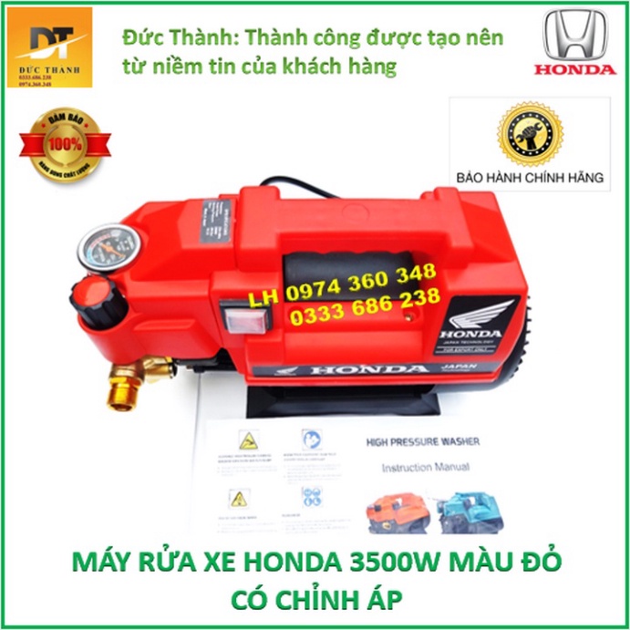 Siêu hot Máy rửa xe HONDA đỏ có chỉnh áp