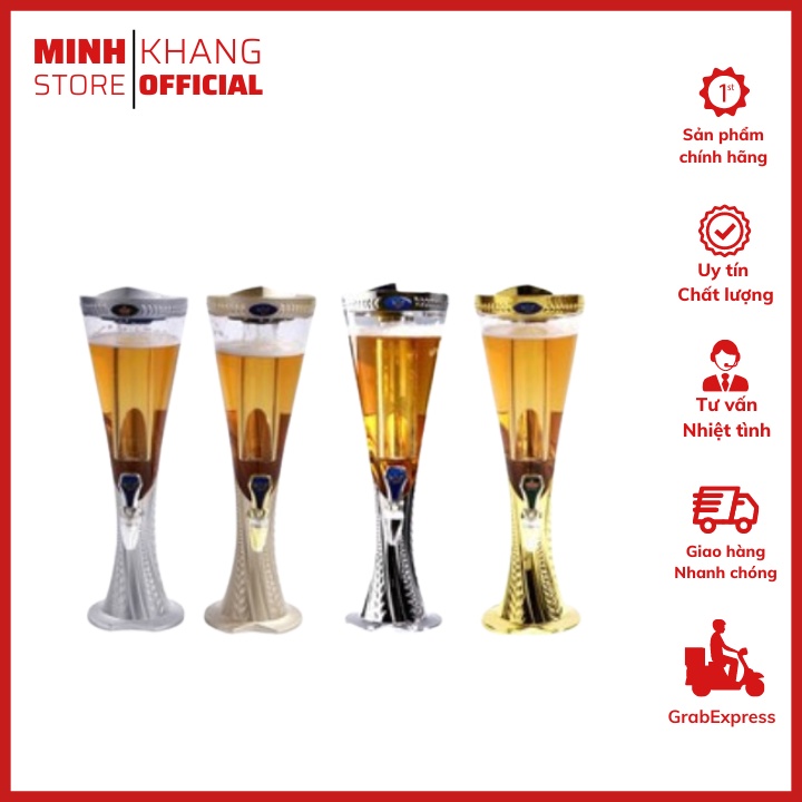 Tháp Đựng Bia Đế Lúa Mạch 3L (Tháp Bia) - Có 2 Màu Siêu Sang, Kèm Ảnh Thật (SD 299).