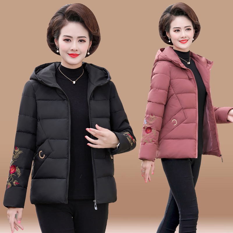 Mẹ mùa đông phong cách mới quần áo đệm bông Kiểu phương tây áo khoác độn nữ 40 tuổi 50 trung niên và người già áo khoác