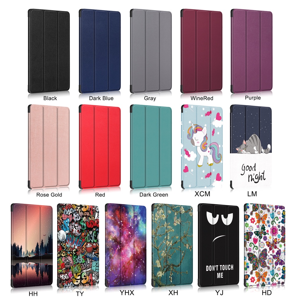 Bao Da Máy Tính Bảng Nắp Gập Ba Khúc + Giá Đỡ Gấp Ba Phong Cách Mới Bảo Vệ Cho Samsung Galaxy Tab A7 Lite 8.7 Inch SM-T220/T225