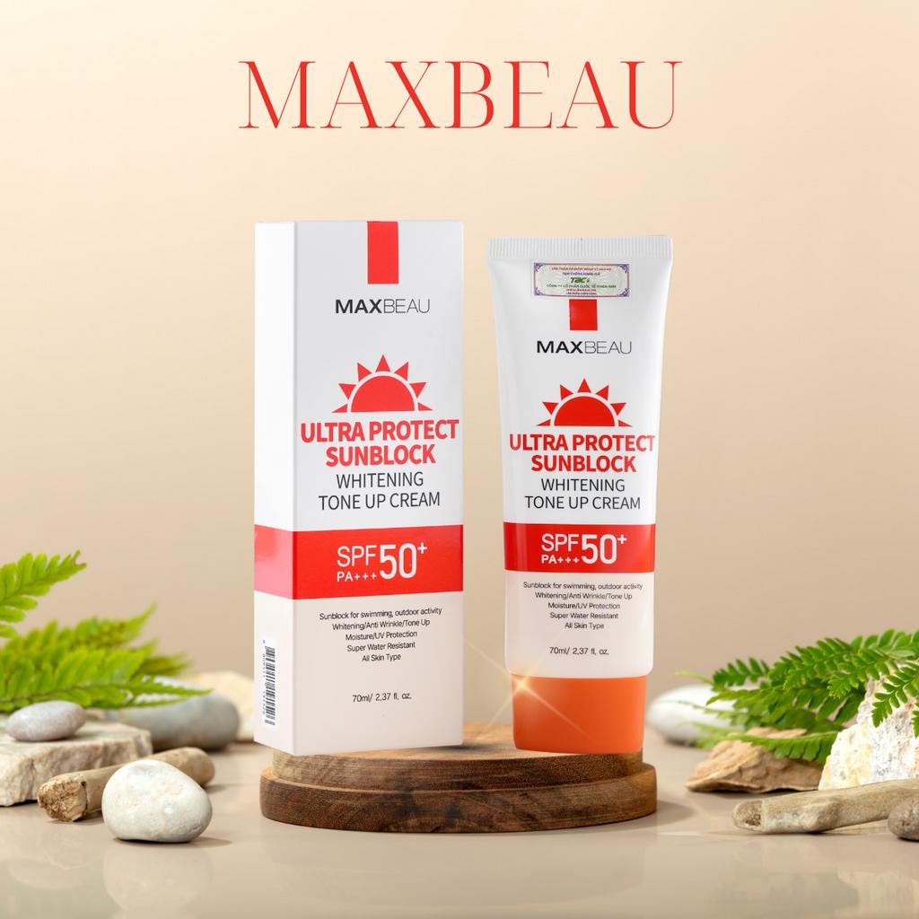 Kem Chống Nắng Kháng Nước, Nâng Tone, Trắng Da Maxbeau Ultra Protect Sunblock 70ml THIÊN ANH BEAUTY