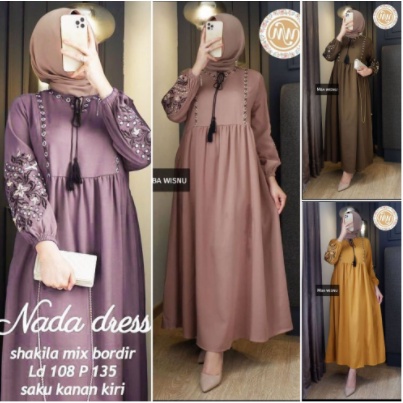 Natasha Áo Choàng Thêu Họa Tiết Thời Trang Mới Nhất 2022 / The Eid Robe 2022