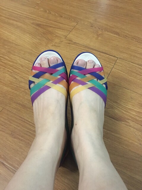 Sandal huarache quai nhựa mềm nhiều màu cho nữ