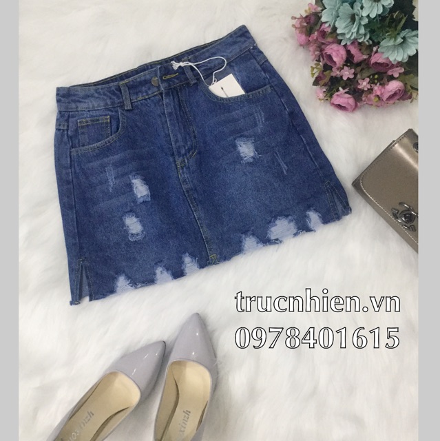 CHÂY VÁY JEAN RÁCH