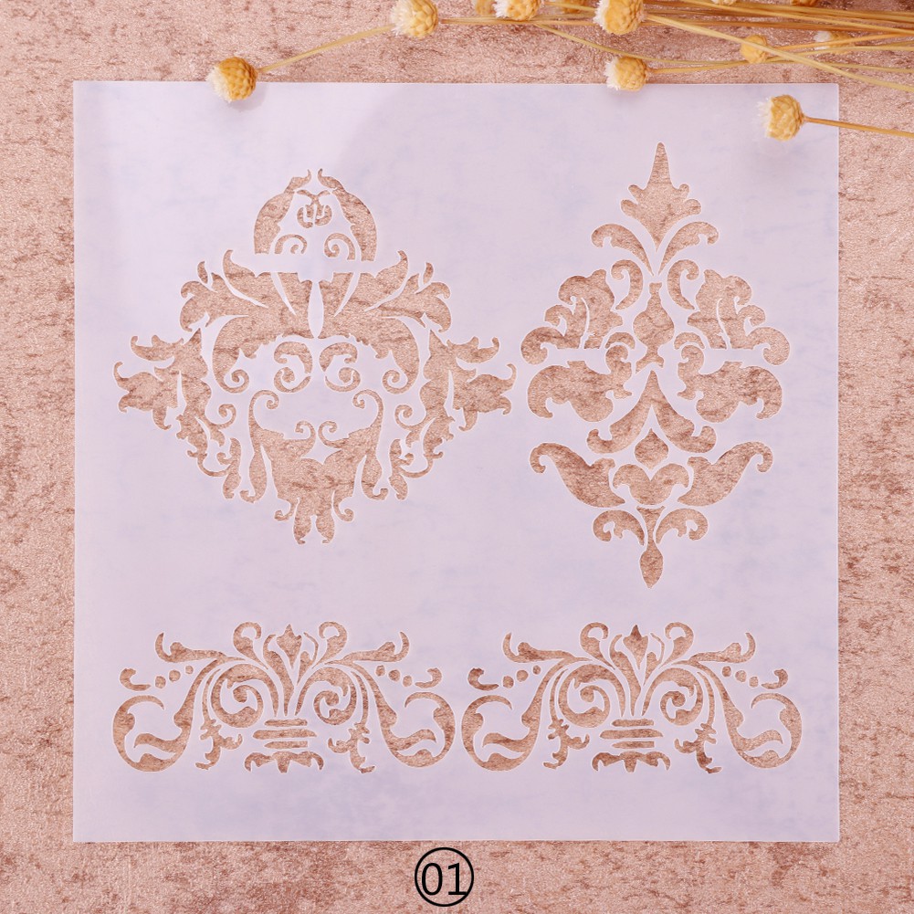 Tấm hoạ tiết giáng sinh phun sơn trang trí thiệp