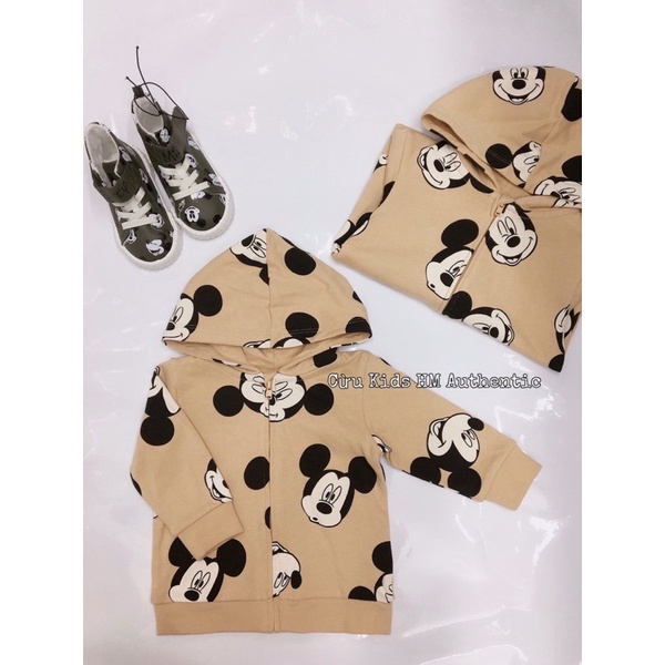 Áo khoác mickey kem có mũ Hm