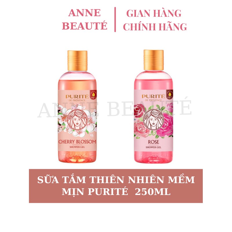 (KÈM QUÀ TẶNG) Sữa Tắm Thiên Nhiên Purité, Purite 250ml - HÀNG CHÍNH HÃNG