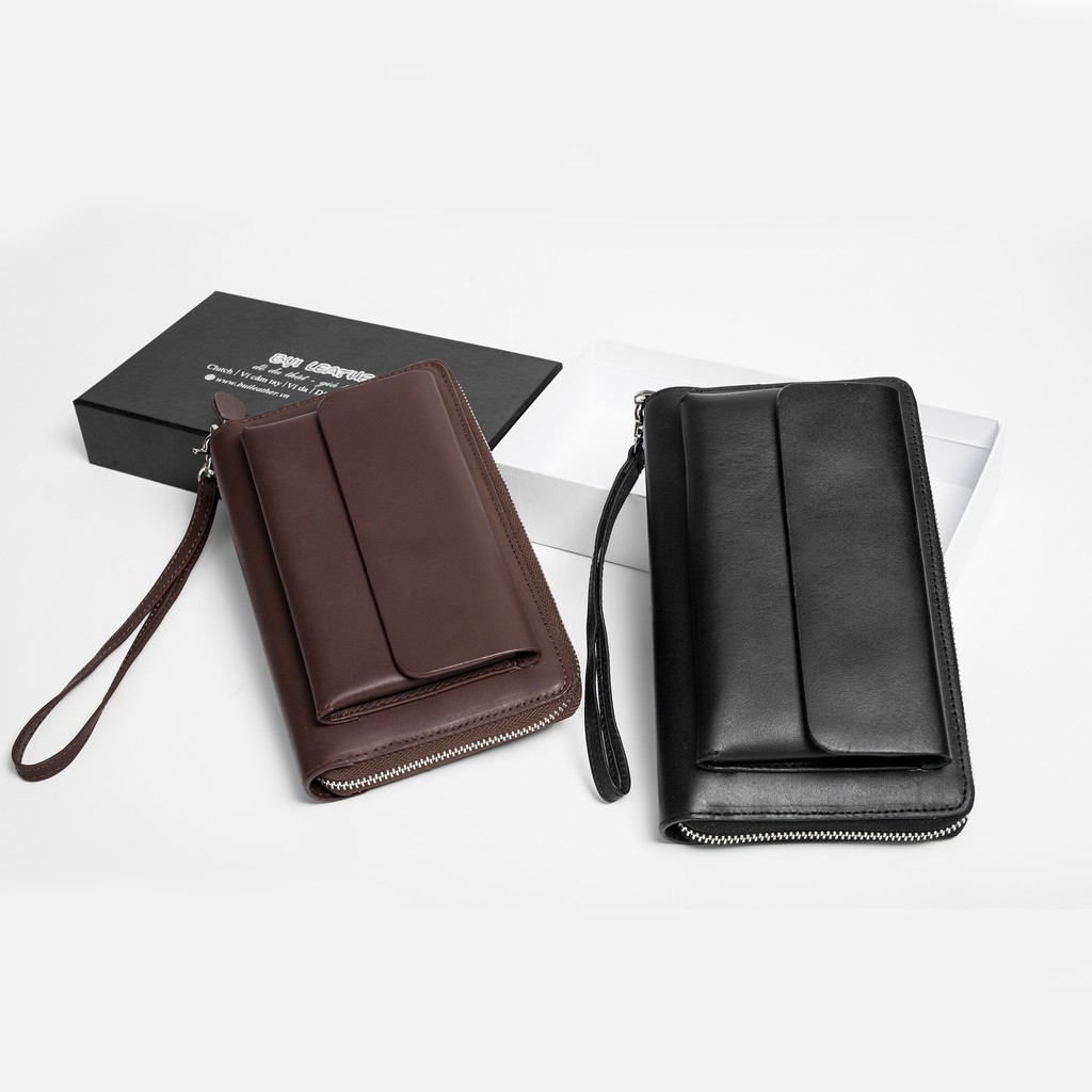 Ví cầm tay nam da bò mill cao cấp C107- Da thật - BH 24 tháng | BigBuy360 - bigbuy360.vn