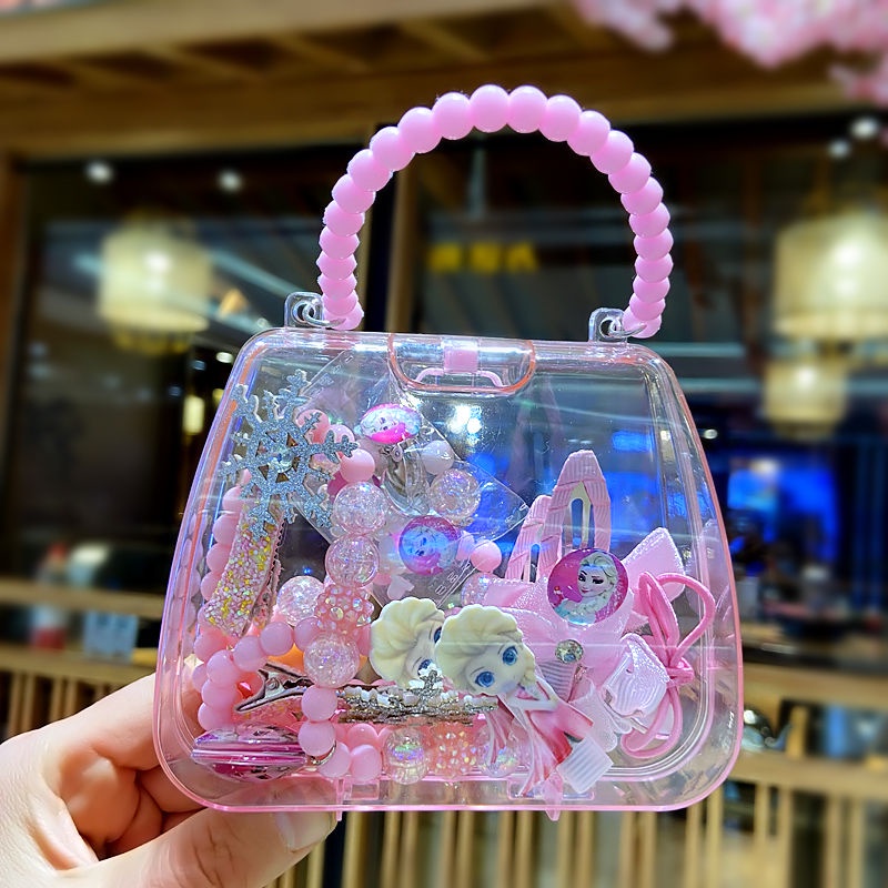 Hộp Đựng Trang Sức Vòng Cổ Nhẫn Bông Tai Công Chúa Elsa Cho Bé Gái
