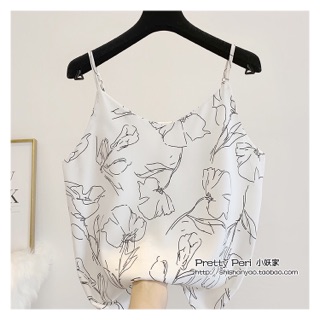 Áo 2 dây lụa mềm hoạ tiết sang trọng