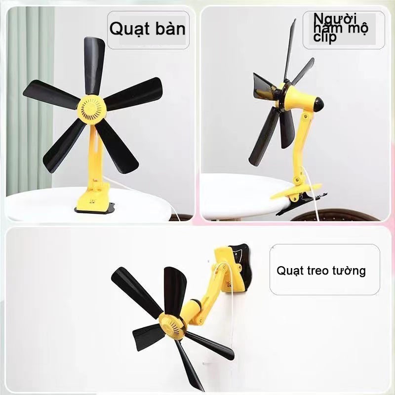 Quạt trần mini 5 cánh cắm điện đuỗi muỗi và treo màn đường kính