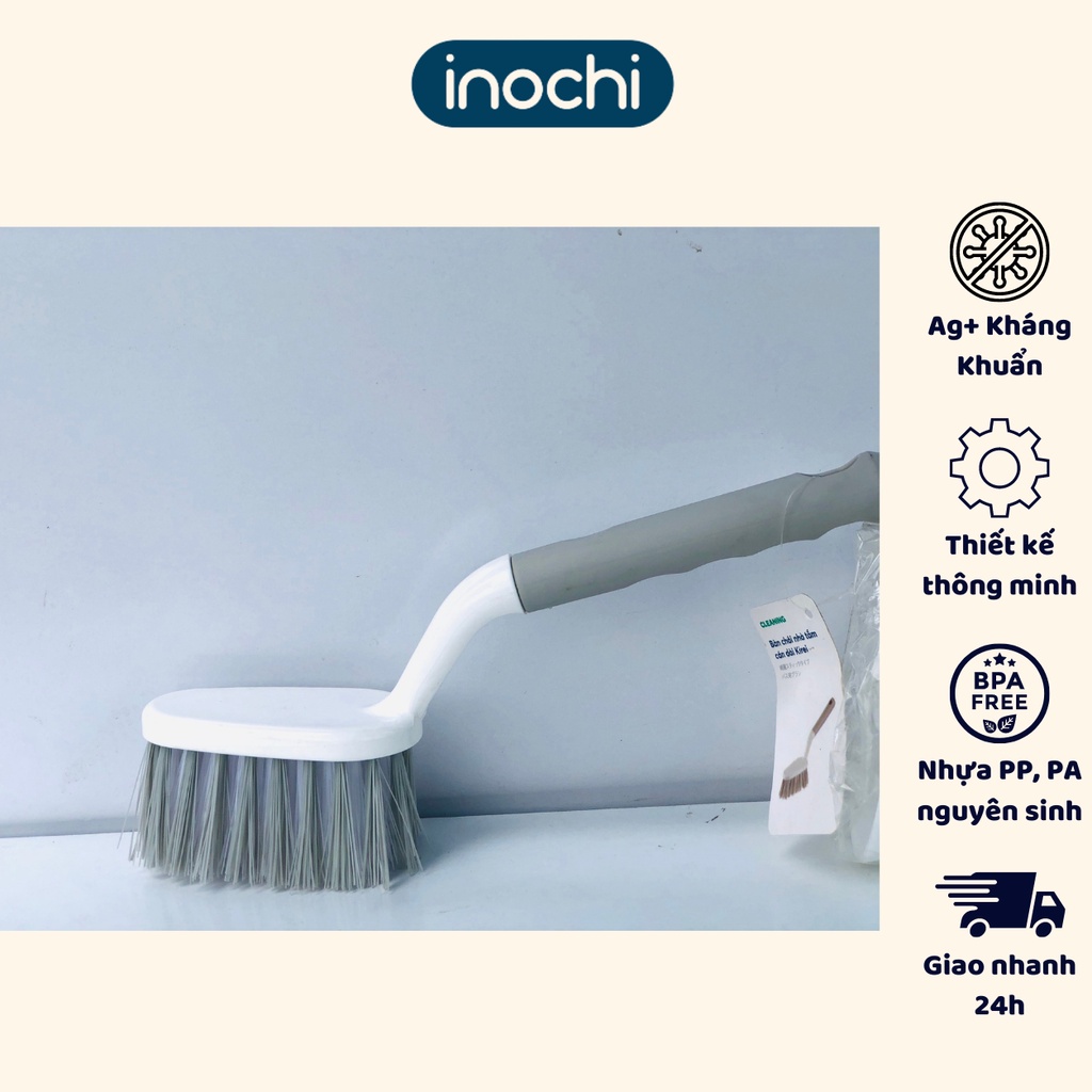 Bàn chải nhà tắm CÁN DÀI Kirei, cọ đa năng - sàn nhà - bồn tắm - bồn cầu - toilet