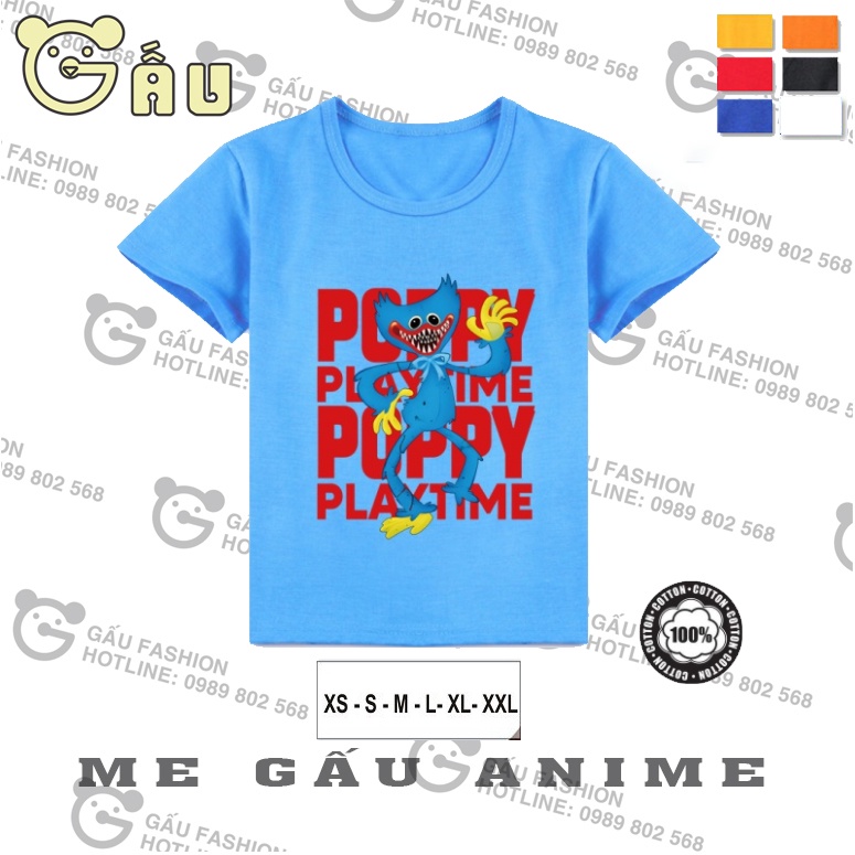 Áo Thun Huggy Wuggy Hoạt Hình Dành Cho Bé Trai Và Bé Gái nhiều màu độc đẹp giá rẻ