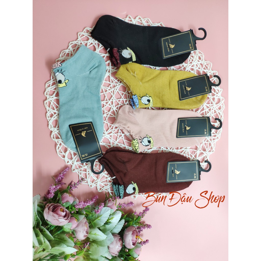 [Mã FAMARAL1 giảm 10K đơn 50K]Combo 5 Đôi Tất Nữ Cổ Ngắn Vịt Daisy