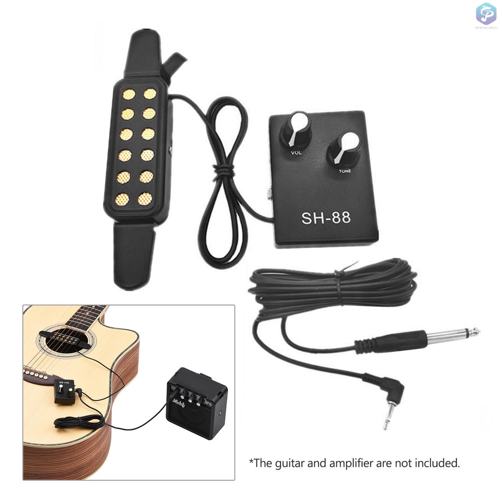 Hệ Thống Pickup Từ Tính Lỗ Âm Thanh Đàn Guitar Acoustic 6.35mm